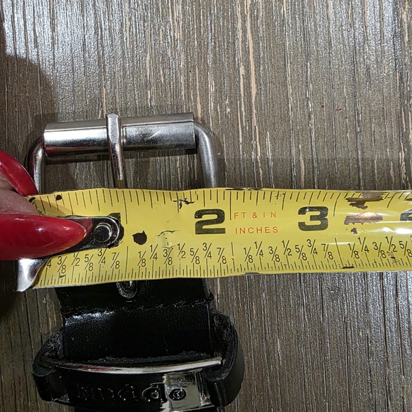 Vtg Mudd Black Leather Silver Rivet Punk Rock Emo Goth Belt XL 46'L - Picture 7 of 13